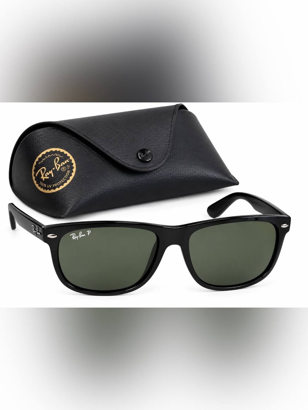 Ray-Ban RB4147 601/58 Black Polarized Sunglasses 60mm Made in Italy + Case